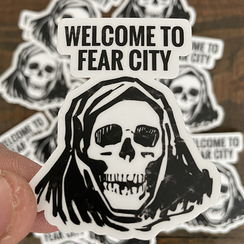 "Welcome To Fear City" Sticker 