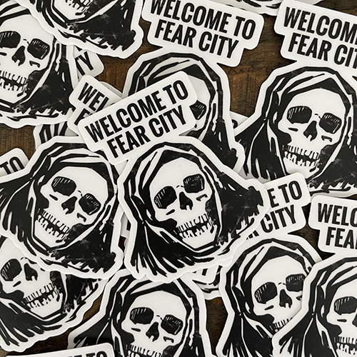 "Welcome To Fear City" Sticker 5 Pack 